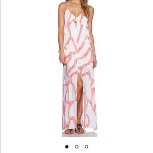 Vix Nora Maxi Dress in Coral
